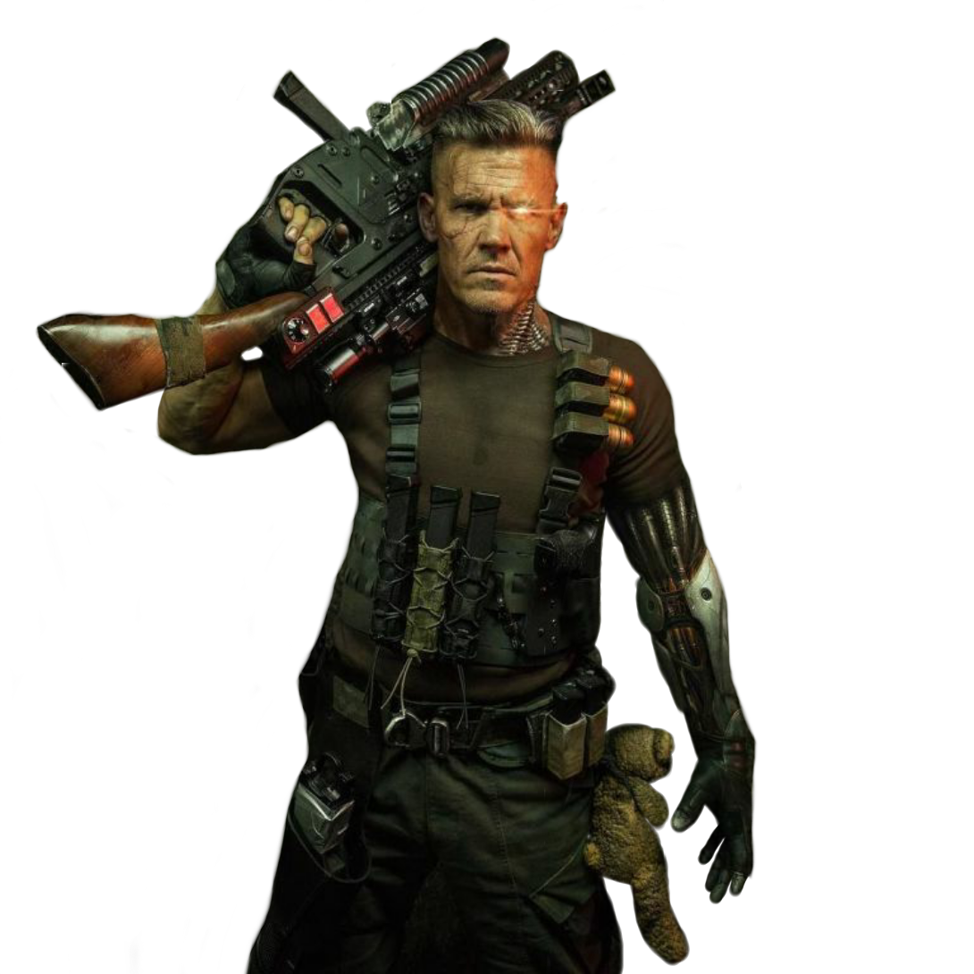 Deadpool Cable Brolin Josh Mercenary Figurine Transparent PNG Image