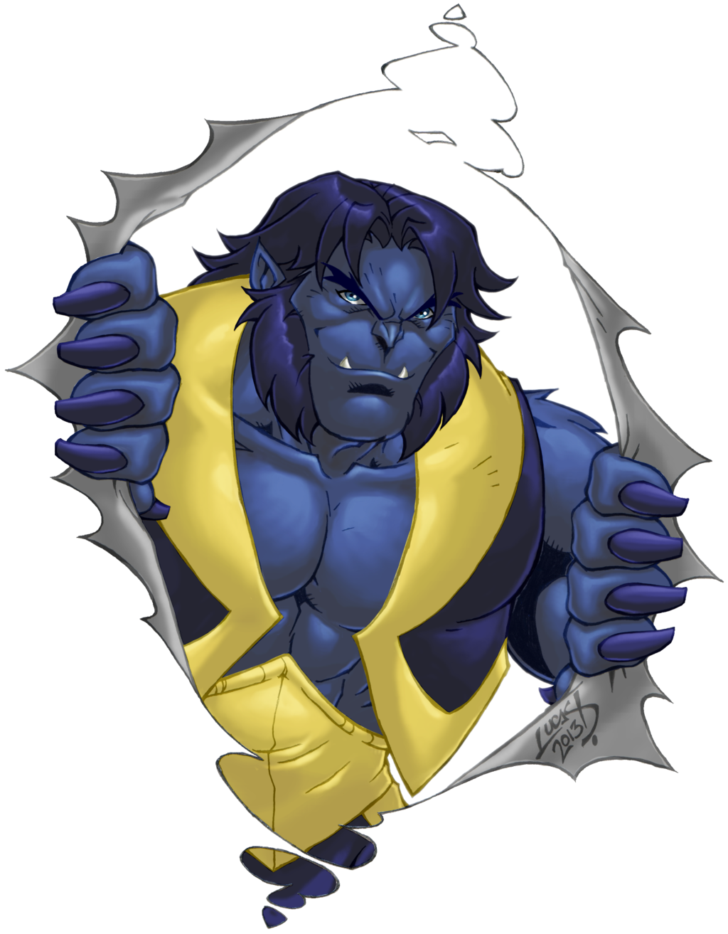 Art Comics Character Fictional Beast Xmen Transparent PNG Image