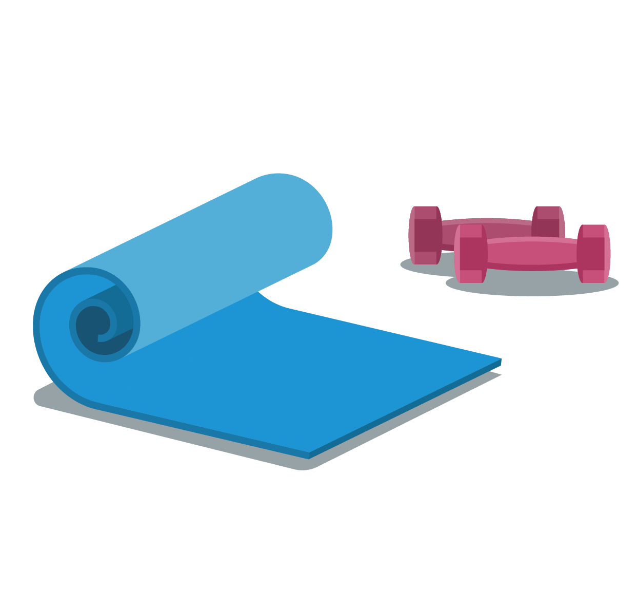 And Dumbbells Yoga Mat Vector Dumbbell Transparent PNG Image