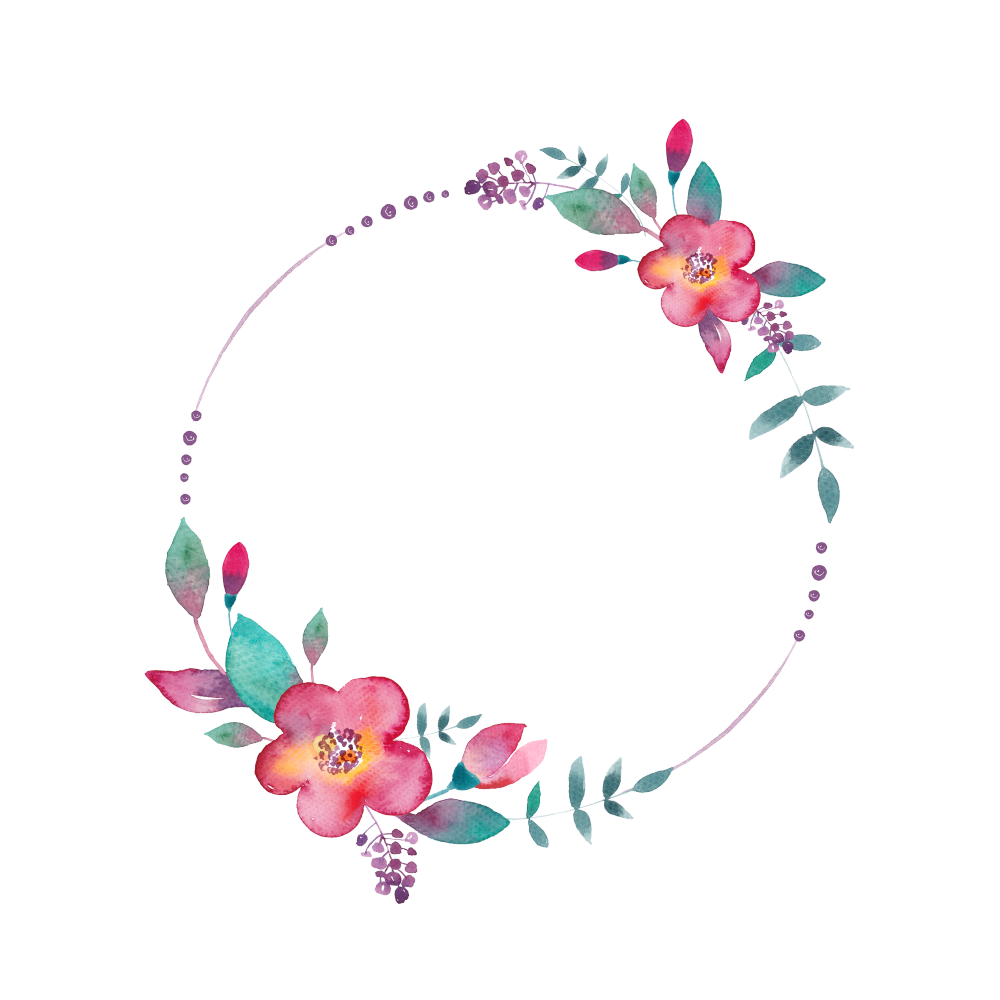 Watercolor Youtube Circle Painting Floral Free Download PNG HD Transparent PNG Image